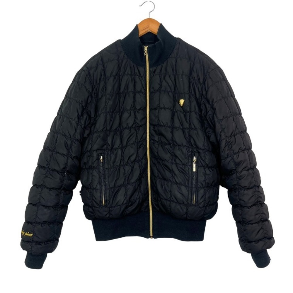 Vintage Y2K Baby Phat by Kimora Lee Simmons Black Puffer Bomber Jacket M Logo
